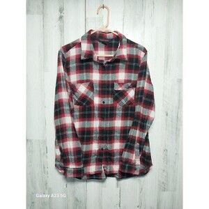 Tough Ducks Women’s Red Plaid  Flannel Shirt Size XL